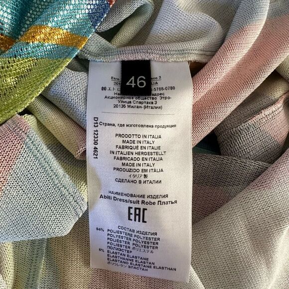 NWOT Etro Asymmetrical Artistic Floral Print Sleeveless Ruffle Dress‎ Size 46/10 - Picture 13 of 13